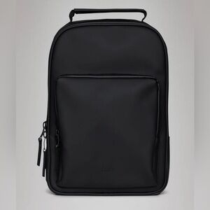 RAINS Black Daypack Backpack – Waterproof Minimalist Laptop Bag – Unisex OS/NWT